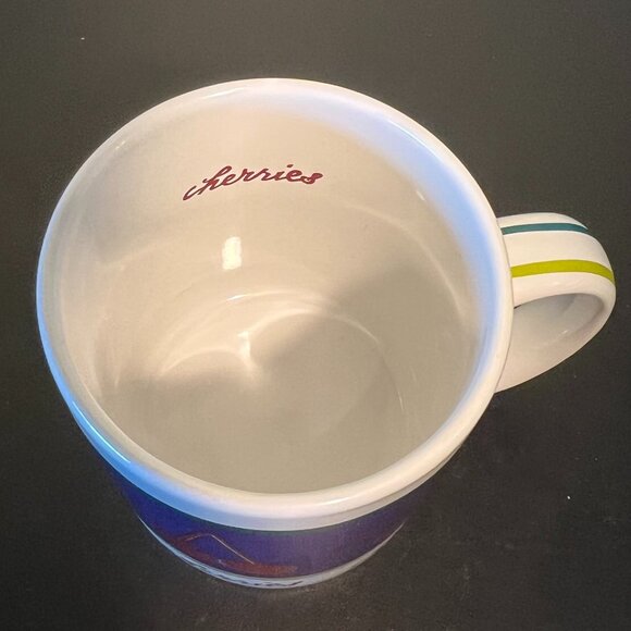 Tag CHERRIES Red Purple White & Green  Ceramic Coffee Tea Mug - Picture 7 of 9